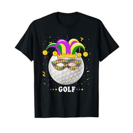 Mardi Gras Golf Costume Mardi Gras Jester Hat Golf Lover T-Shirt