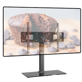 ProMounts Universal Swivel Table TOP TV Stand, Height-Adjustable Bracket for 37-72 Inch LED LCD OLED Plasma Flat and Curved TV Screens Holds Up to 99 lbs, Max VESA 600x400