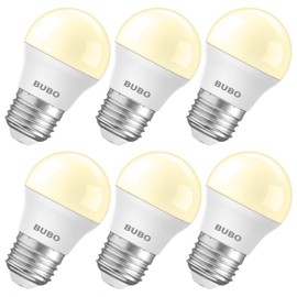 BUBO LED Refrigerator Light Bulb 40W Equivalent, Appliance Bulb 120V, A15 Fridge Light Bulb Soft White 2700K, 5.5W E26 Medium Base Freezer Bulb LED, Non-Dimmable, 6 Pack