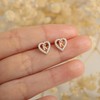TINGN Letter Stud Earrings Girls - 14 Carat Gold-Plated Stud