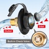 Donext RV City Water Inlet with Check Valve, 3/4-11.5 NH