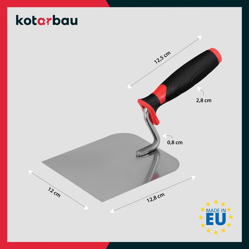 KOTARBAU® Stainless Steel Masonry Trowel 120 x 128 mm Plastering