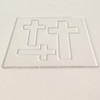 Cross Router Template, Clear Acrylic Ribbon Crosses Router Inlay Router