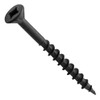 Centerline #8 x 2-1/4'' Flat Head Square X Self-Countersinking Fluted-Tip Wood Screws, Black, 100-Pack