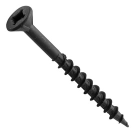 Centerline #8 x 2-1/4'' Flat Head Square X Self-Countersinking Fluted-Tip Wood Screws, Black, 100-Pack