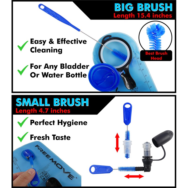 Hydration Bladder Cleaning Kit 6in1 - Clean and Maintain 2L