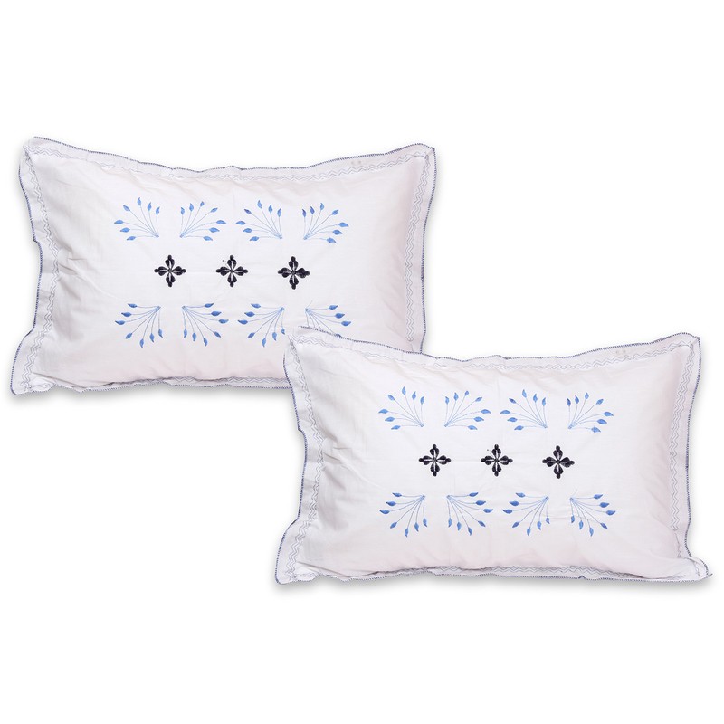 Rj Products Cotton Embroidered Pillow Covers (Set Of 6 Piece)