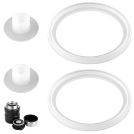 2pcs Replacement Lid Gaskets and 2pcs Air Valve Compatible for Thermos Stainless King Food Jar 16oz, 24oz BPA Free Silicone Seal Ring and Stopper Leak-Proof Replacement Parts