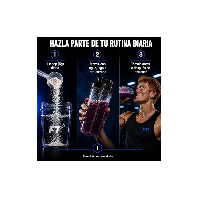 ForzaTech Glutamina Micronizada 100 Pura en Polvo 500g 100 servicios