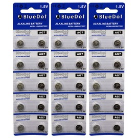 BlueDot Trading AG7 Batteries 1.5V Alkaline Button Cell SR57, LR57, SR927, SR926, LR927 for Hearing Aid, Watch, Toys, Other Electronic Products, 30 Count