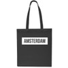 Amsterdam Tote Shopping Gym Beach Bag 42cm x38cm, 10 litres-Black