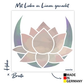 LOTUSBLUME Moon Wall Sticker Wall Decoration Lotus Flower Lotus Crescent Moon Lotos Watercolour (40 x 40 cm)