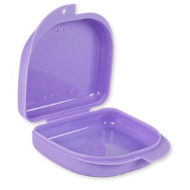 Estuche para retenedor con orificios de ventilación, contenedor de ortodoncia para sujetar retenedores, alineador, protector nocturno/protector bucal. Estuche para retenedor pequeño y