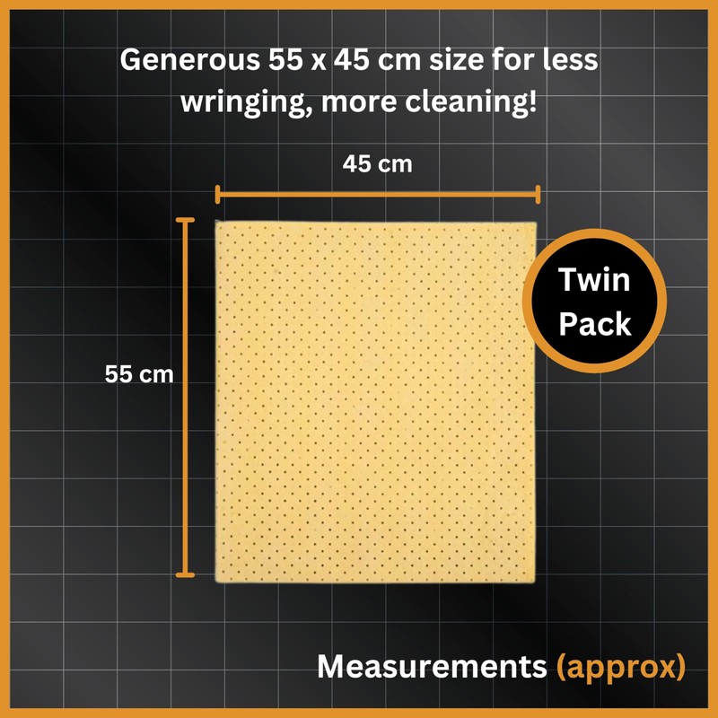 Tek Automotive Premium Perforated Synthetic Chamois Leather - Twin Pack,