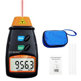 Tacómetro digital ANNMETER Tacómetro láser digital de mano 2.5-99999RPM Medidor de velocidad de medición sin contacto (AN-DT2234C)