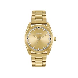 HUGO #Bright Men's 42mm Stainless Steel 3H Quartz Wristwatch - Water Resistant up to 5ATM/50 Meters, A Clean and Modern Look