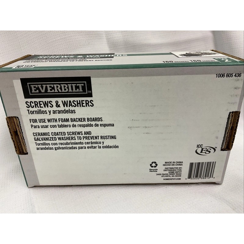 Everbilt Screws/Washers For XPS Foam Backer Board (1006605436)