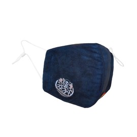 SAUNA REPUBLIC Imabari Towel Mask, Developed by a Sauna Goods Manufacturer, Can Be Used in Saunas, 3D Construction, Unisex, Reusable, Washable, Heatwave Artist, Auf Goose (Navy, L)