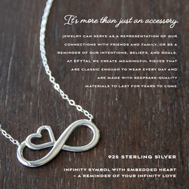 EFYTAL Granddaughter Gifts From Grandma, Sterling Silver Infinity Necklace for Women, Granddaughter Birthday, Gifts for Granddaughter Necklace