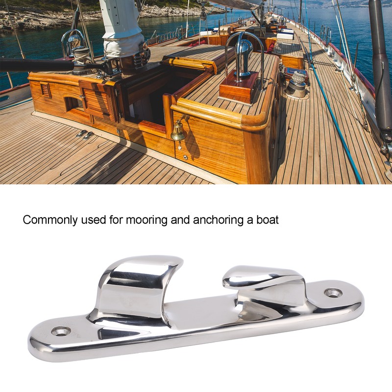 10in Bow Cleat 316 Stainless Steel Polished Mirror Finish Anchoring