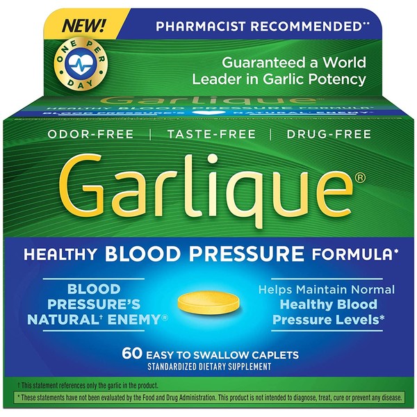 Garlique Healthy Blood Pressure Formula 60 ct (60 Count (Pack of 2))