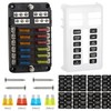 WENLISELL 12 Way 12V Fuse Box, Blade Fuse Board Holder