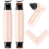 2 Pieces Gel Eyeliner Pencil Set, Foldable Eyeliner Stamp with
