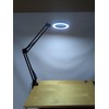 SE 4-Inch Black 4X Magnification LED Swing Arm Lamp with
