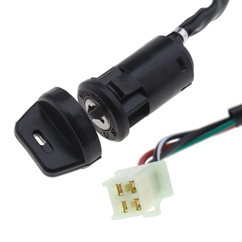 EMSea Universal 4 Pin Male Plug Motorcycle Engine Start Ignition