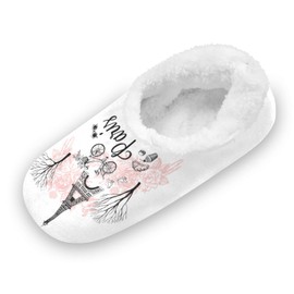 Dussdil Paris Romance Kids Boys Girls Slippers Eiffel Tower Spa Travel House Slipper Warm Soft Memory Foam Slipper Non Slip for Guest Home Bedroom Shoes Slippers XS