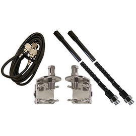 ProComm HSD995-4B 4' Dual Black Fiberglass CB Radio Antenna Kit w/Mirror Mounts