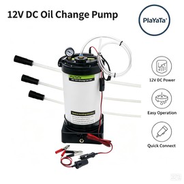 PlaYaTa 12V DC Current Oil Changer 6L Oil Pump: for car Engine Oil, Transmission Oil, coolant, Brake Oil, Easy to Operate, can Pump Oil Through The Dipstick Tube (8L)