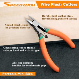 SPEEDWOX Plastic Nipper, Thin Blade, Plastic Nipper, Planniper, Gate Cutting Nipper, Slim Type, Slim Type, Nipper, Tool for Plastic Modelers, Micro Nipper, Spring Included, Mini Precision Work Nipper, Pro, High Carbon Steel, Tapered Thin Blade Nipper, Wi