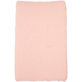 Meyco Baby Uni Changing Mat Cover (Changing Mat Made of 100% Cotton, Prewashed, Soft, Skin-Friendly, Washable and Suitable for Dryers, Size: 50 x 70 cm), Soft Pink