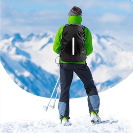 PACIOCEAN 1 Pack Reflective Backpack Cover,Reflective Rucksack Covers in Polyester,Reflective Rainproof Protector for Anti-dust and Anti-Theft M 30L-40L Black