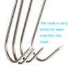 RJWKAZ Meat Hooks S Hooks Stainless Steel Poultry Hook BBQ