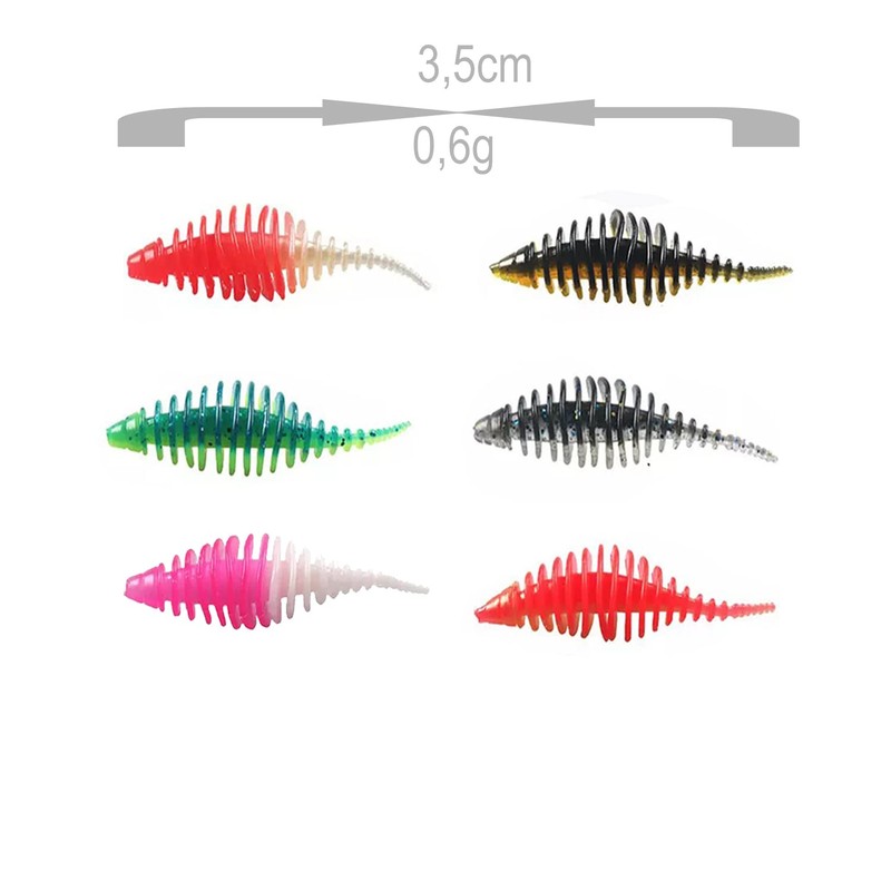 Trout Rubber Bait Set Trout Fishing 29 Pieces Rubber Bait