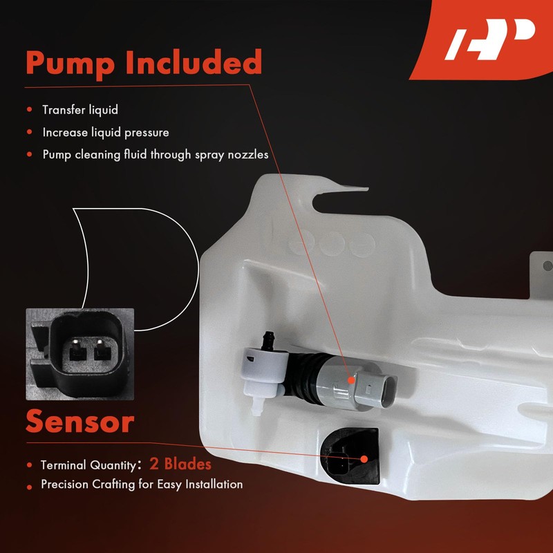 A-Premium Windshield Washer Reservoir Tank Assembly Compatible with Dodge Durango