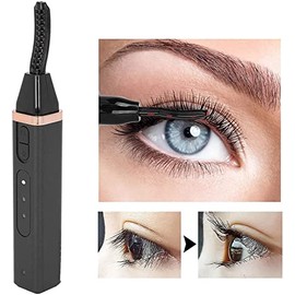 Curineras de pestañas con calefacción mujer eléctrica peine USB Calefacción rápida recargable de larga duración de larga duración de la temperatura...
