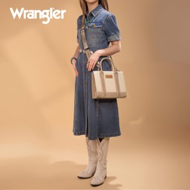 Montana West X Wrangler Tote Bag for Women Purses and Handbags Small Crossbody Bags Satchel Top Handle Purse with Zipper