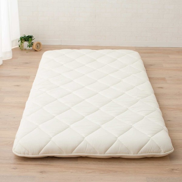 EMOOR Japanese Futon Mattress CLASSE Twin Made in Japan White, Foldable Floor Sleeping Bed Tatami Mat
