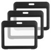 HonGien 3PCS ID Badge Holder with Double-Sided Windows Pass Holder