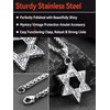 FaithHeart Megan Star of David Necklace Men Vintage Jewish Jewelry