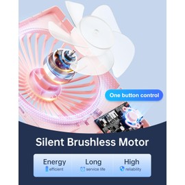 TriPole Mini Desk Fan USB Powered Portable Fan Small Personal Fan 3 Speeds Strong Airflow Table Fan for Travel Home Office Bedroom Desktop, 3.3ft Cable (No Battery, Pink)