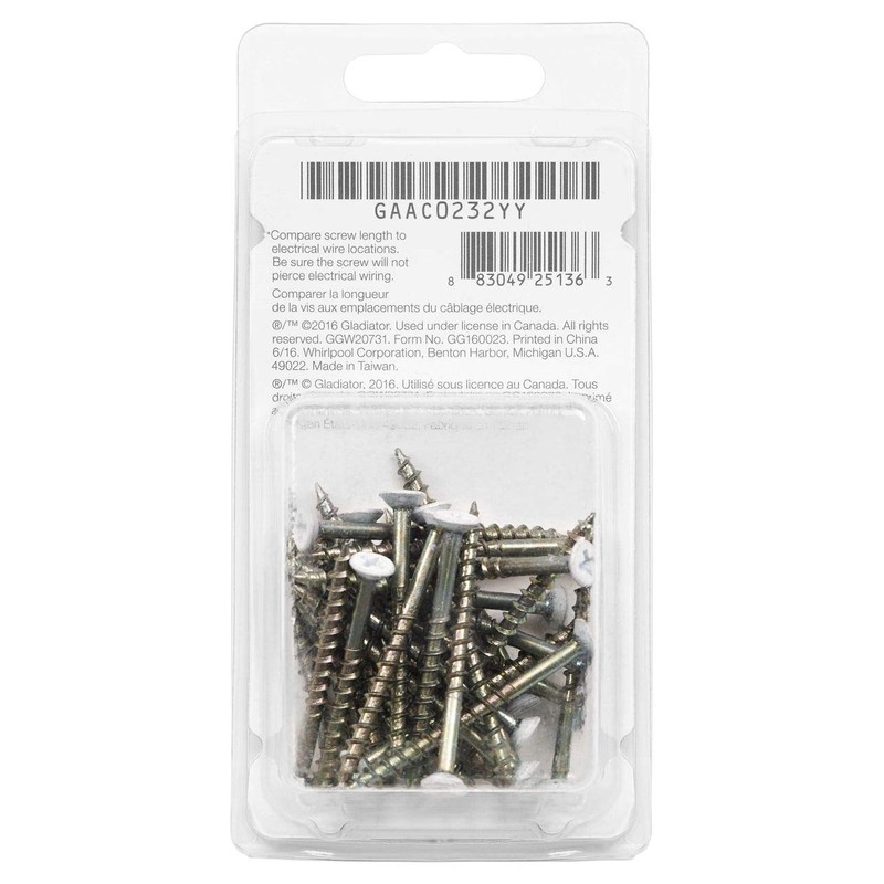 Gladiator GAAC0232YY Color Matched Screws for GearWall, Gray
