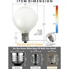 SUNSGNE G40 Globe Replacement Bulbs with Frosted White, 1.5 Inch
