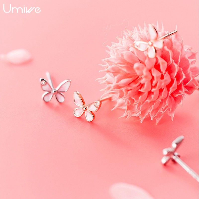 Women's Pierced Earrings, 925 Silver, Hypoallergenic Metal, Small, 18K K,