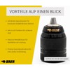 BaerCoil BAER Multi Keyless Chuck 1.5-13.0mm 1/2-20UNF Drill Chuck Drill