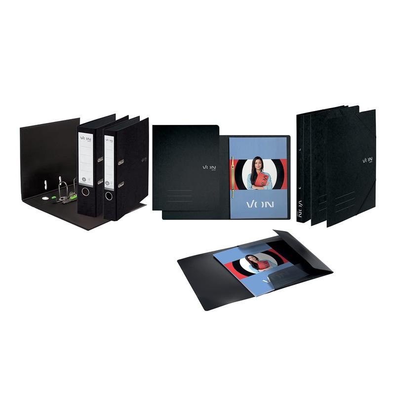 VON Leitz 30120095 A4 Ring Binder with 2 Rings Elastic