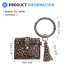 SUIKIHUM Card Holder Wallet with Keychain Wristlet, Slim PU Leather